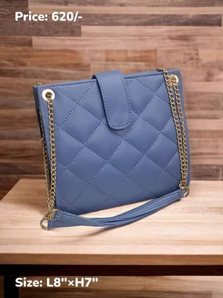 Trendy Quilted Shoulder Bag with Chain Strap