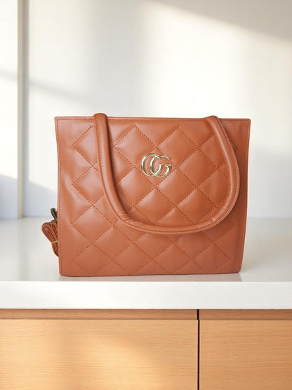 Luxury Quilted Handbag – Elegant Women’s Tote Bag with Premium Artificial Leather