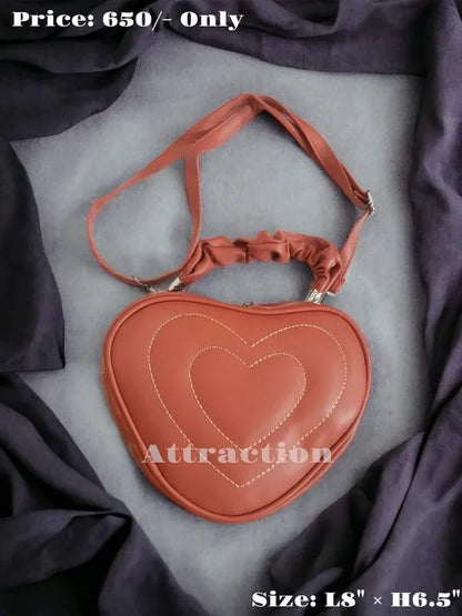 Heart-Shaped Crossbody Bag – Chic Mini Shoulder Purse for Women