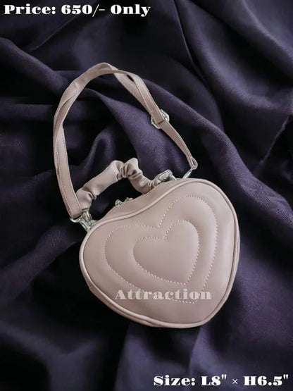 Heart-Shaped Crossbody Bag – Chic Mini Shoulder Purse for Women