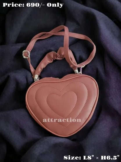 Heart-Shaped Crossbody Bag – Chic Mini Shoulder Purse for Women