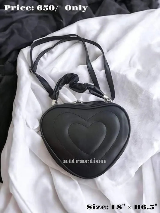 Heart-Shaped Crossbody Bag – Chic Mini Shoulder Purse for Women